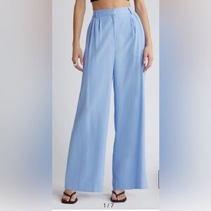 Open edit high waist wide leg trousers